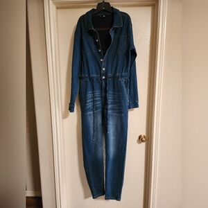 Fashion Nova Blue Denim Jumpsuit
